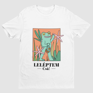 Leléptem, Csá! - környakú pamut póló